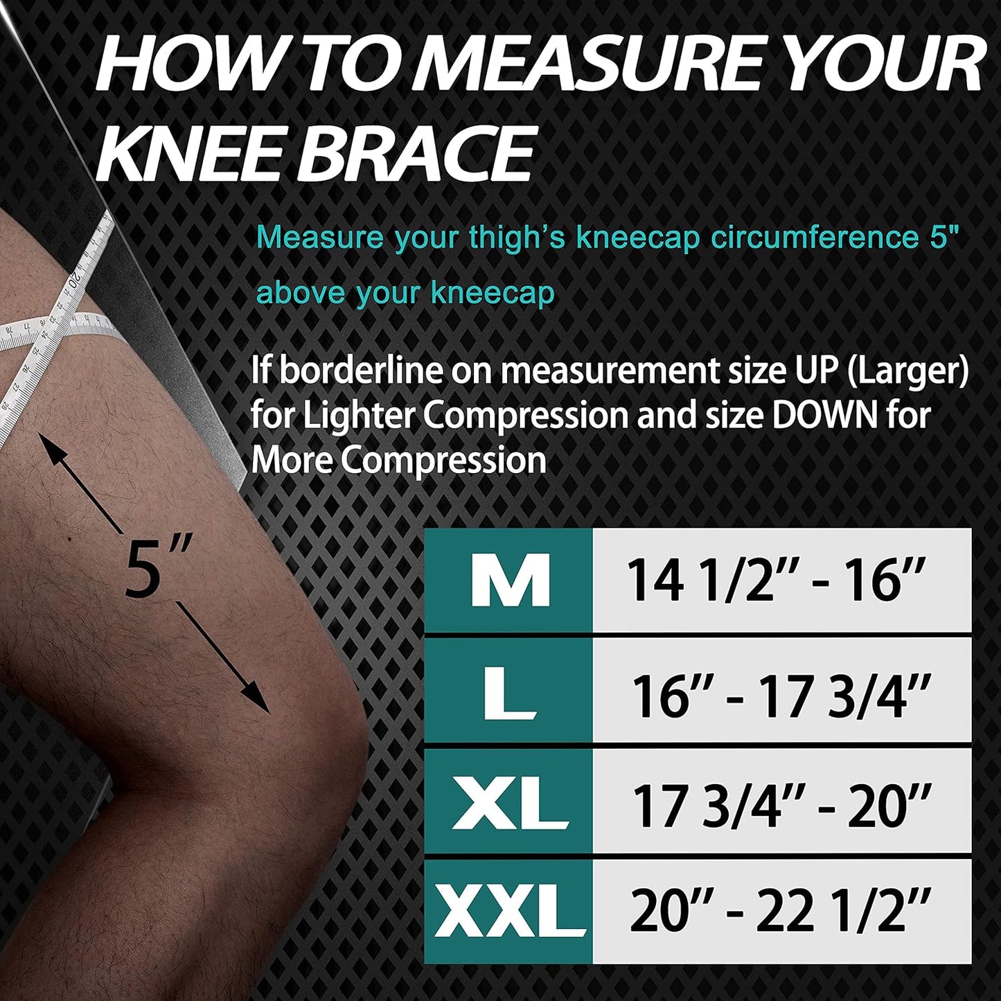 Professional Knee Brace Compression Sleeve - Full Leg Sleeves Long Compression Leg Sleeve Knee Braces for Women and Men, Knee Sleeves Support with Patella Gel Pads & Side Stabilizers for Running,Meniscus Tear,Arthritis,Joint Pain Relief
