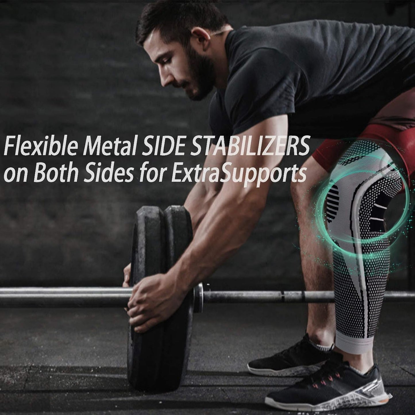 Professional Knee Brace Compression Sleeve - Full Leg Sleeves Long Compression Leg Sleeve Knee Braces for Women and Men, Knee Sleeves Support with Patella Gel Pads & Side Stabilizers for Running,Meniscus Tear,Arthritis,Joint Pain Relief