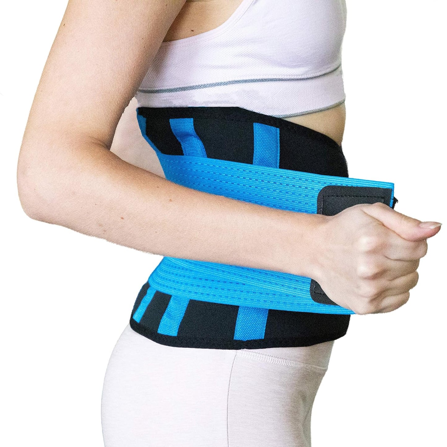 Back Brace for Lower Back Pain Relief - Breathable Back Brace for Men and Women - Ideal for Lifting, Work, Sciatica, Herniated Disc, and Lumbar Support - Blue, XXXL (Waist: 44"-47")